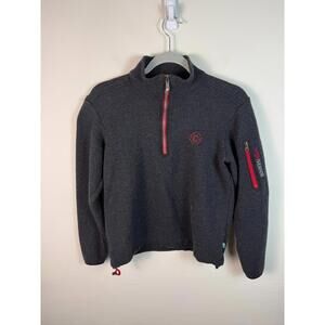 Ivanhoe Of Sweden Hadar Half Zip Merino Wool Sweater Small